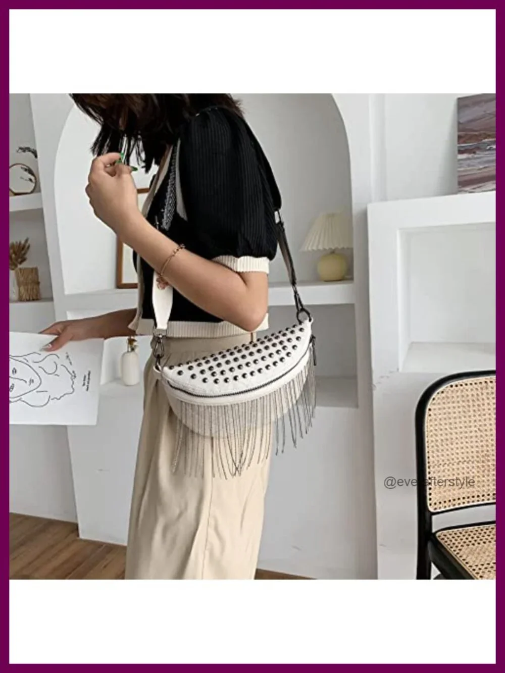 Women Faux Leather Fashion Waist Pack Crossbody Bag
